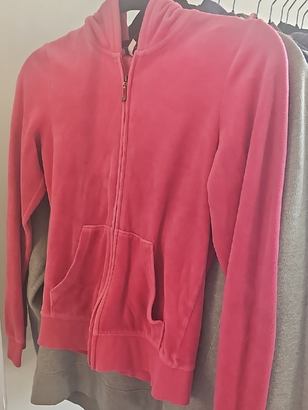 Plush Pink Hooded Zip Jacket